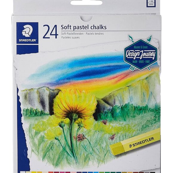 Staedtler Soft Pastel Chalks 24 Count New In Box - Picture 6 of 6